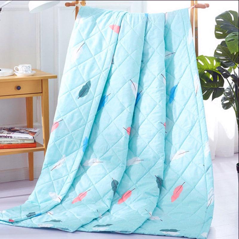 Machine Washable Summer Quilt Single Double Kids Adult Air Condition Thin Blanket Washed Cotton Patchwork Comforter