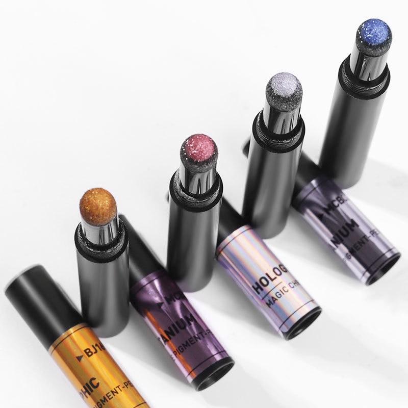 Nail Art Glitter Magic Mirror Pen Pudră Pernă de aer Laser holografică Pigmenți solizi Gel UV Instrument de manichiură