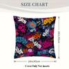 1Pc, Short Plush Decorative Pillowcase With Graffiti Art Journal Seamless Pattern - Modern Teacher Classroom Street School Appar