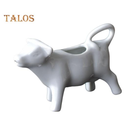 Ceramic Creamer Pitcher Cow Shape Milk Jug for Coffee Tea Hot Chocolate Cute Animal Design Easy To Clean Kitchen Dining Table Accessory