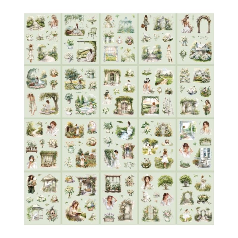 Reward Sticker Scrapbooking Sticker Luggage Sticker Girl Character Theme Sticker for Phone Laptop
