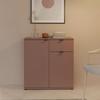 Commode - GANYMEDE - 2 portes - 1 tiroir - Terracotta - 80,1 x 34,1 x 82,3 cm
