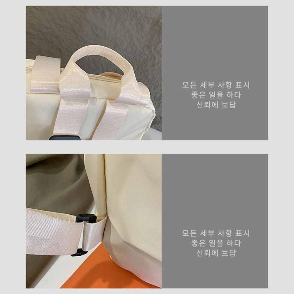 Korean Style Travel Shoulder Bag Solid Color Fitness Bag Casual Sport Nylon Backpack  Women