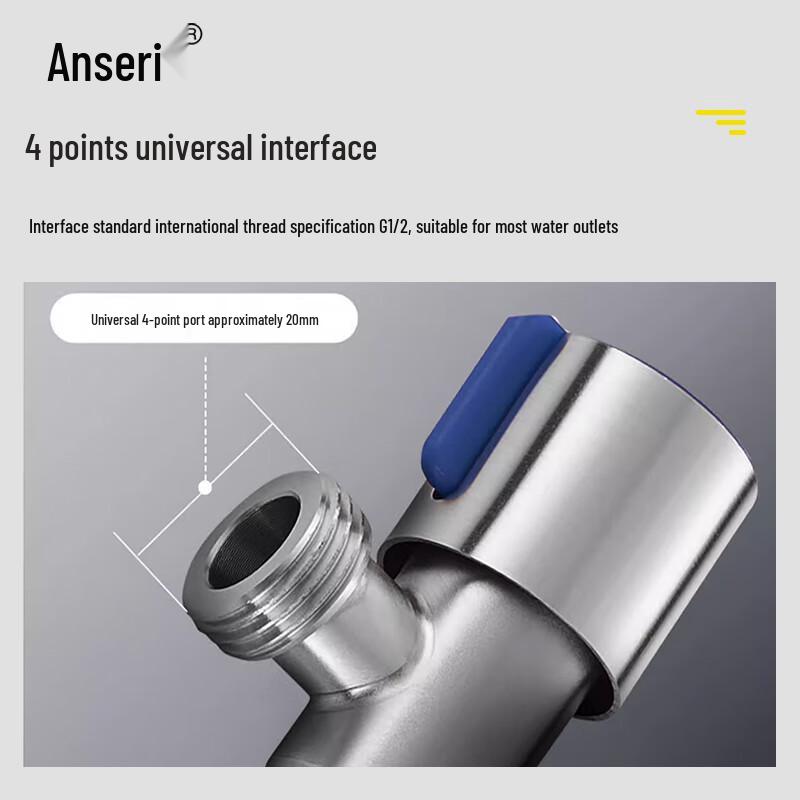 304 Stainless Steel Angle Stop Shut-off Valve