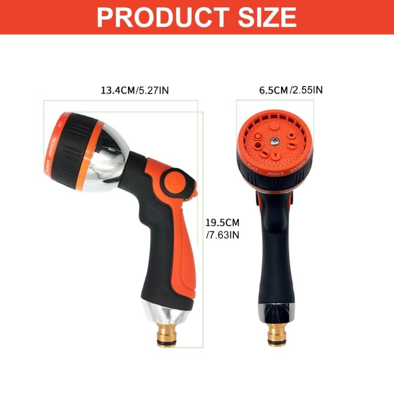 Professional 10 Mode Watering Nozzle With Thumb Activated Control Metal Construction Suitable For Vehicle Patio Cleaning