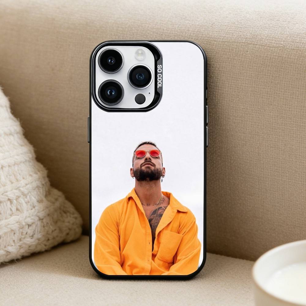 

M-Maluma Phone Case For iPhone17, 16,15,14,13,12 Pro Max Black Candy Matte Shockproof Cover iPhone16plus