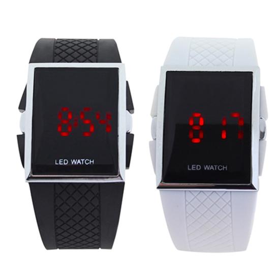 Unisex Fashion LED Digital Display Square Case Cool Sports Casual Wrist Watch