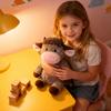 Highland Cow Plush Toy Weighted Stuffed Animal Soft Huggable Pillow for Stress Relief Comfort Cute Gift for Animal Lovers
