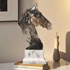 sculpture Horsehead ornament Great Strong War-Horse Sculpture Office wine cabinet decor ornaments Horse Head Statue Home Decor