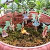 6 Stück Nachtlicht Flügel Blumenfee, Garten Mikro Landschaft Märchenwelt Szene Dekoration, Blumentopf Bonsai Blumenfee Plu