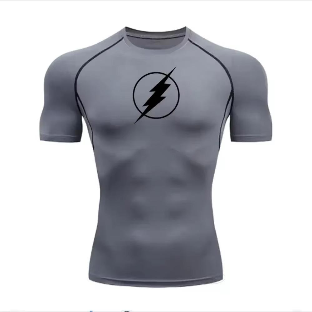 Jogging Quick-drying Breathable Top Summer Men's Running Compression T-shirt Short-sleeved T-shirt Gym Fitness Shirt ZY0025