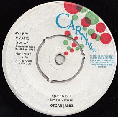 7inch Record OSCAR JAMES - Queen Bee CV7012 Carnival 1964 UK Reggae, Ska & Dub Used