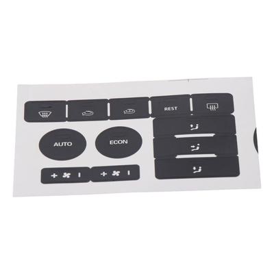 8 pièces Autocollants Intérieur Voiture Noirs Autocollants Boutons PVC Autocollants Réparation Boutons Commande Climatique Autocollants Garniture Intérieure Voiture