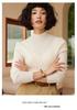 Premium Autumn/Winter Cashmere Knit Top: Soft, Smooth, Half-High Collar Sweater