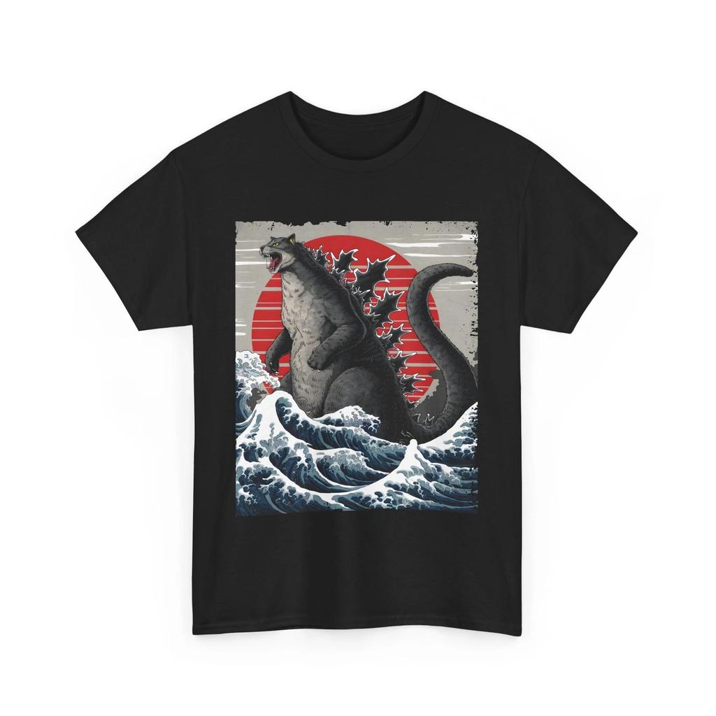 Catzilla Graphic Tee – Cool Cat Godzilla Mashup T-Shirt for Cat Lovers