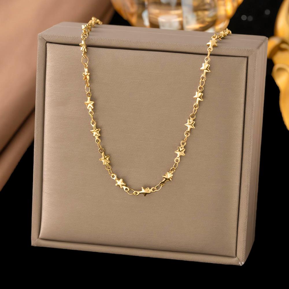 French Titanium Steel Heart Choker Necklace And Bracelet Set Sweet Peach Heart Tassel Design Women Jewelry