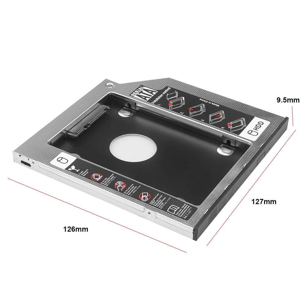 

Адаптер для жесткого диска 9,5 мм/12,7 мм SSD/HDD Caddy SATA 3.0 Корпус Бокс Поддержка 9,5 мм/12,7 мм Толщина HDD/SDD Жесткий диск