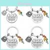 Happy Birthday Cake Keychain Stainless Steel Keyring Elegant Gift For Friends And Colleagues