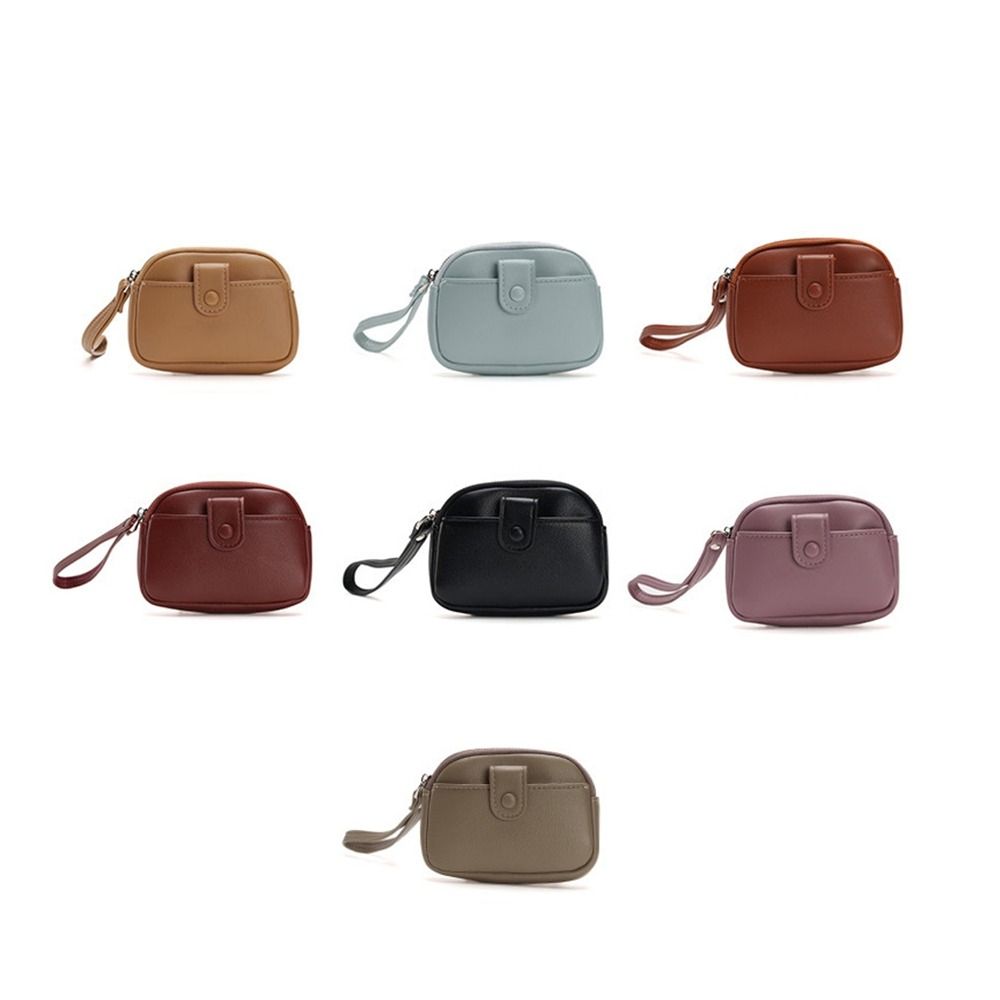 Solid Color Handheld Wallet Korean Style Small Item Bag Simple Zipper Coin Purse Outdoor
