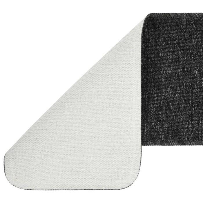 VidaXL Tapis d'escalier 15 pcs 75x20 cm Anthracite Rectangulaire