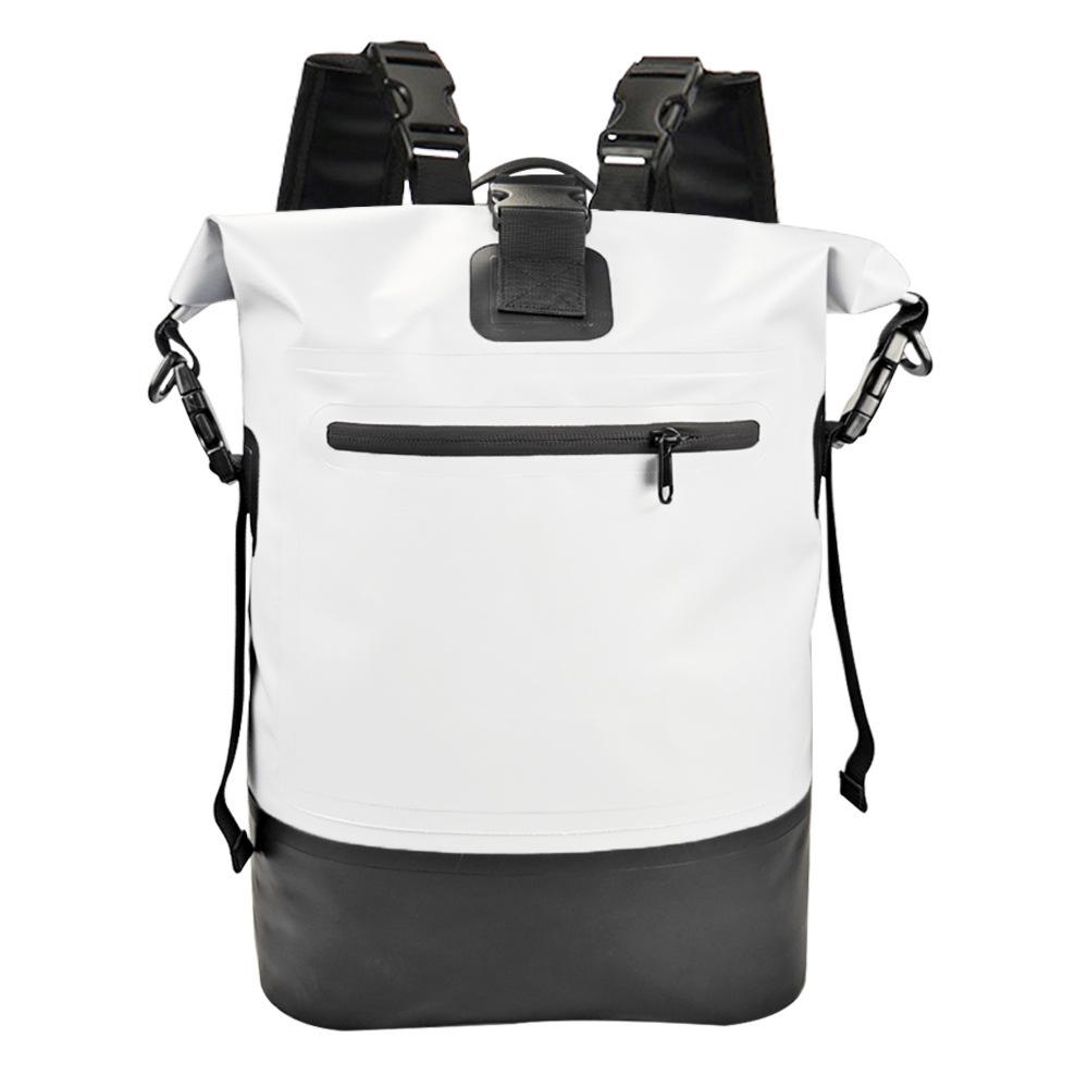 Outdoor Pvc Sports Mountaineering Bag, Rafting Camping Waterproof Bucket Bag Backpack Waterproof Dry Bag Backpack