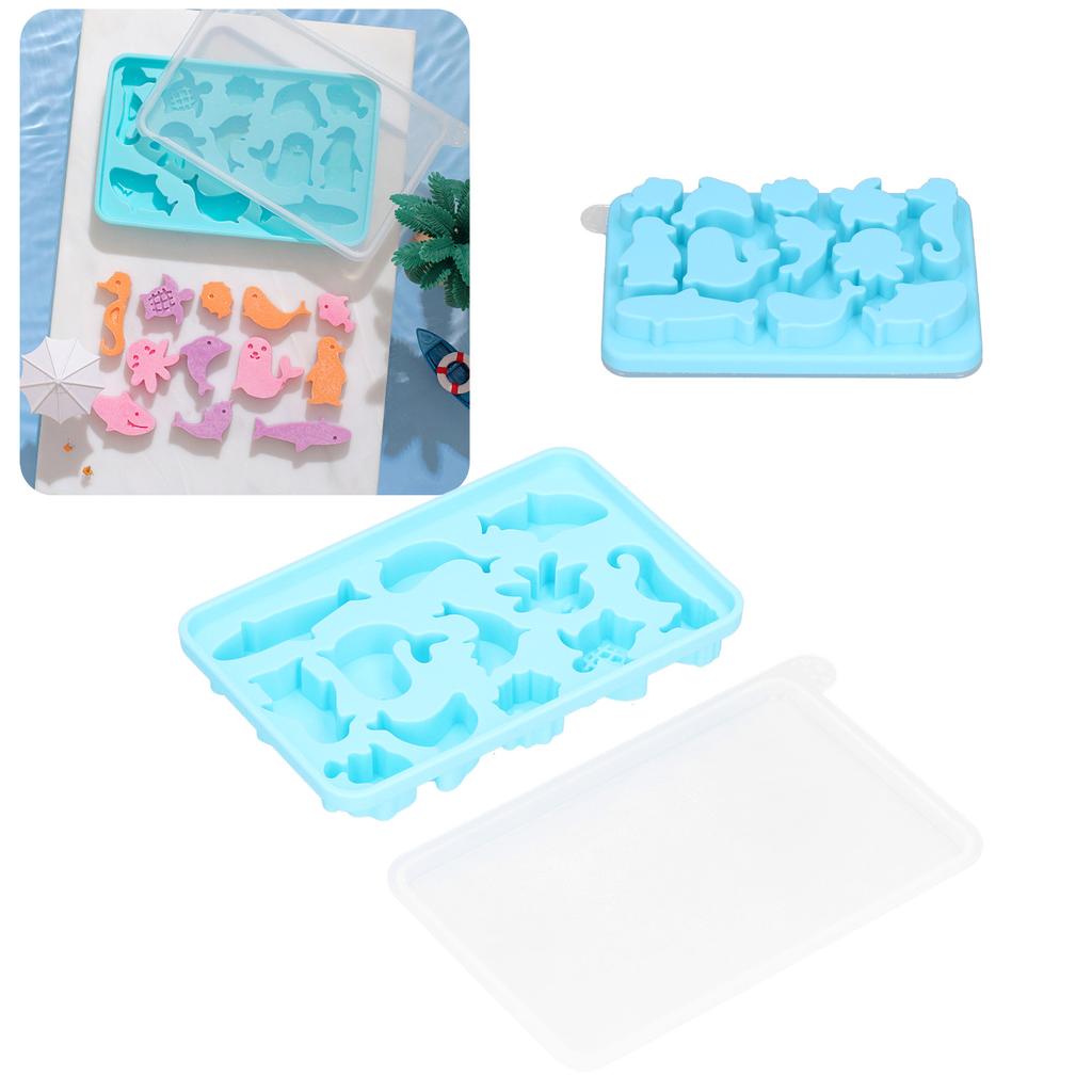 Ice Tray Animal Pattern Ice Cream Bar Mold with Cover for Kitchen Making Tool