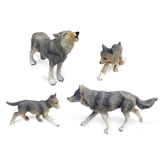 Wolf Figurines Smell-less Preschool Educational Active Poses