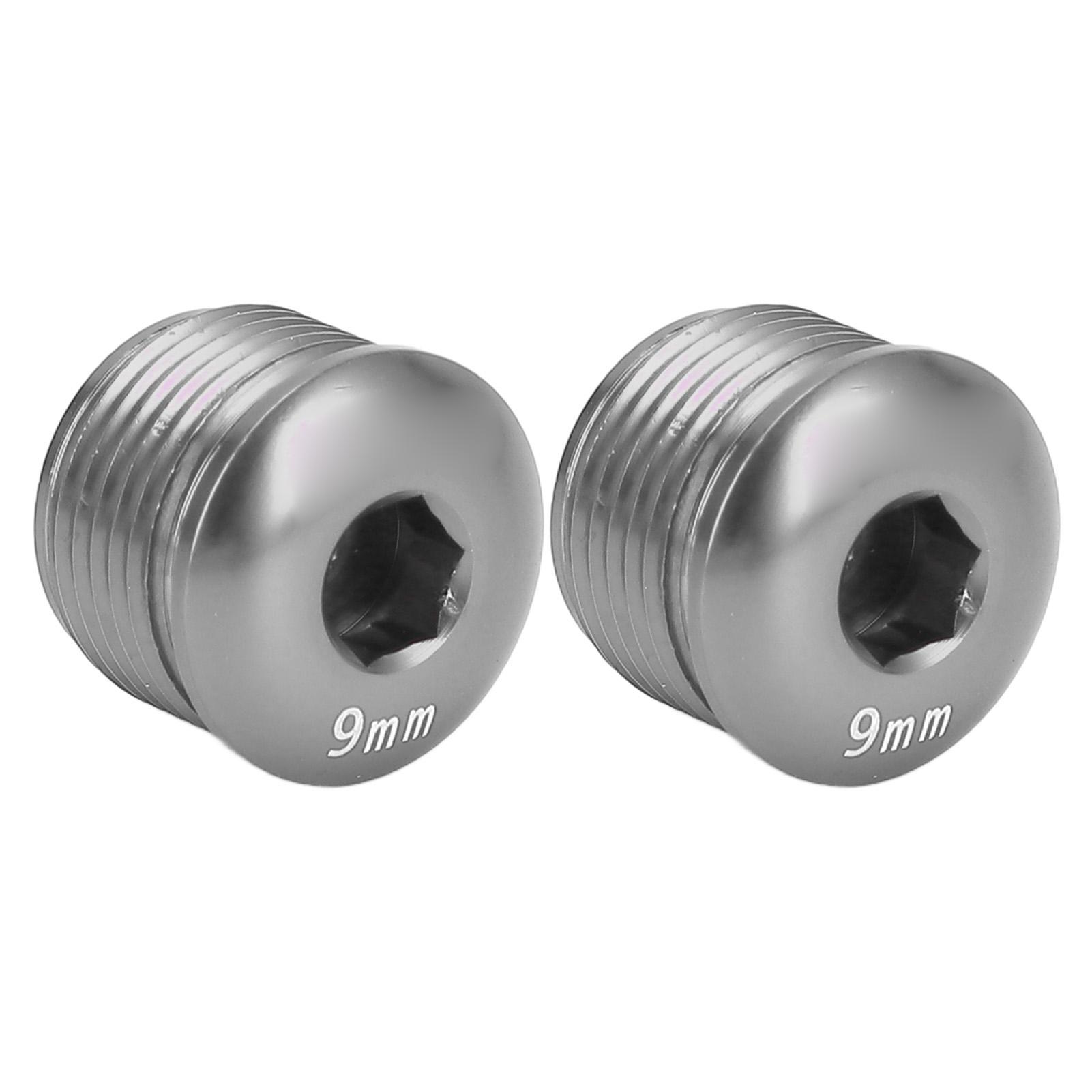 

2PCS Cycle Pedal Dust Proof Cover Cap M14 9mm Aluminum Alloy Pedal Protective Locking Screw for Mountain Cycle Repair Ti Color