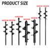 9 Sizes Garden Auger Drill Bit Tool Spiral Hole Digger Ground Drill Earth Drill for Seed Planting Gardening Fence Flower Planter