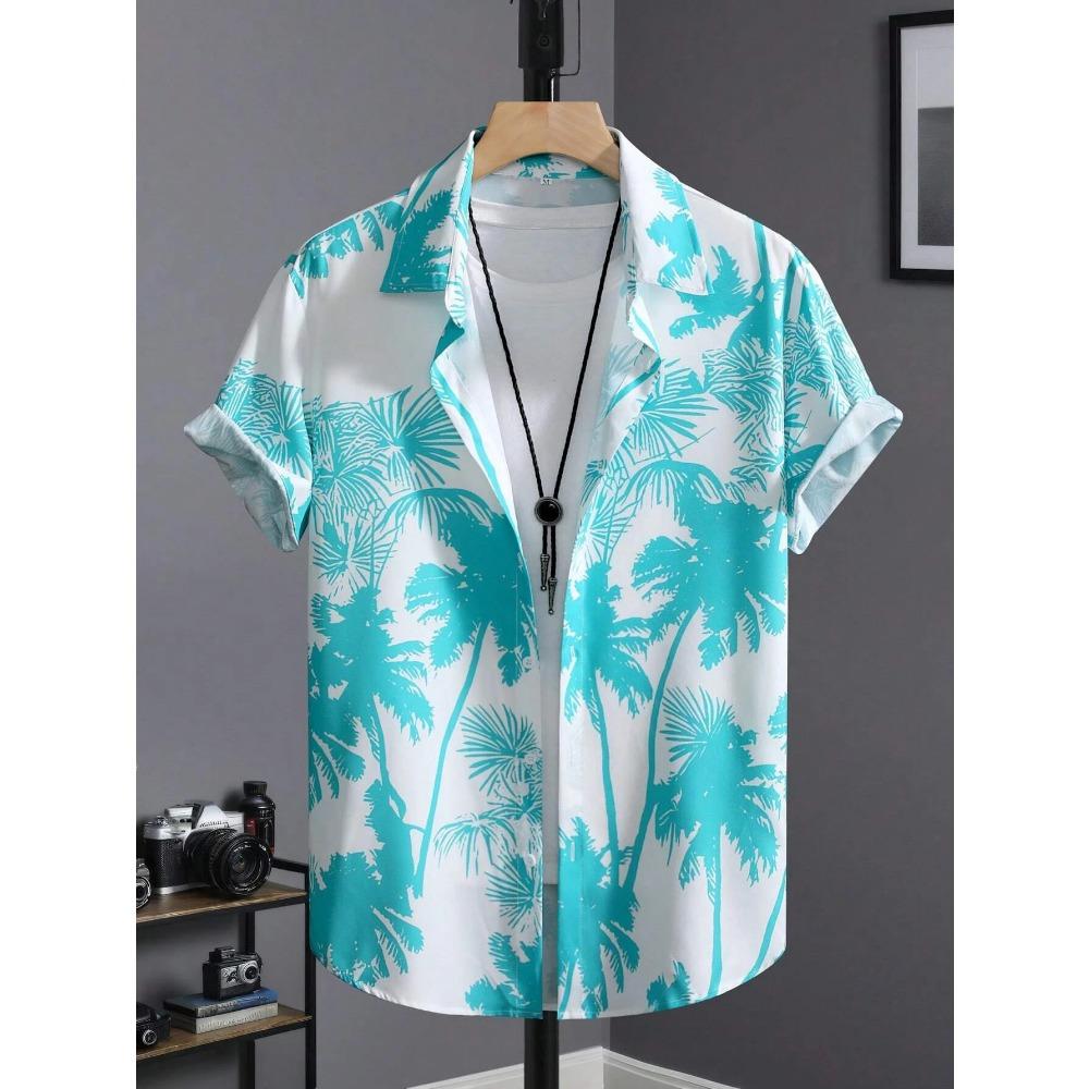 Hawaiian Shirt Man Print Casual Thin Beach Slim Fashion Shirt High Quality Luxury Black Social Vintage Funny Oversized Clothes