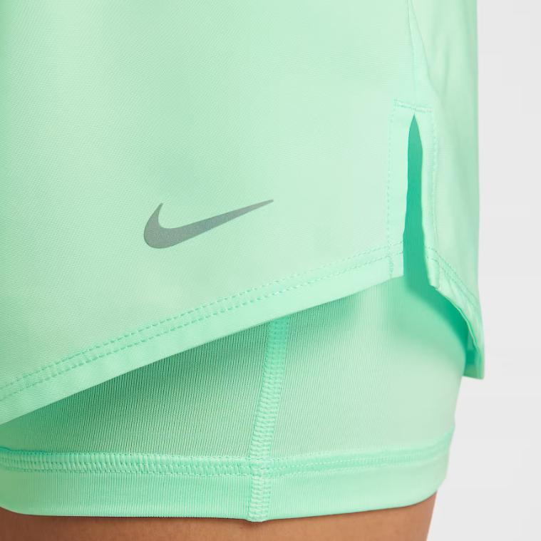 Nike Dri-Fit One Logo Quick-Dry Mid-Rise Loose Two-In-One Sports Shorts Women shorts DX6013-353