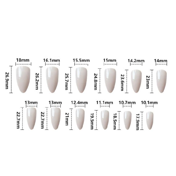 24Pcs Press On Nail Almond Glues On Nail French Fake Nail Designs False Nail Artificial Nail Gifts for Women Girls