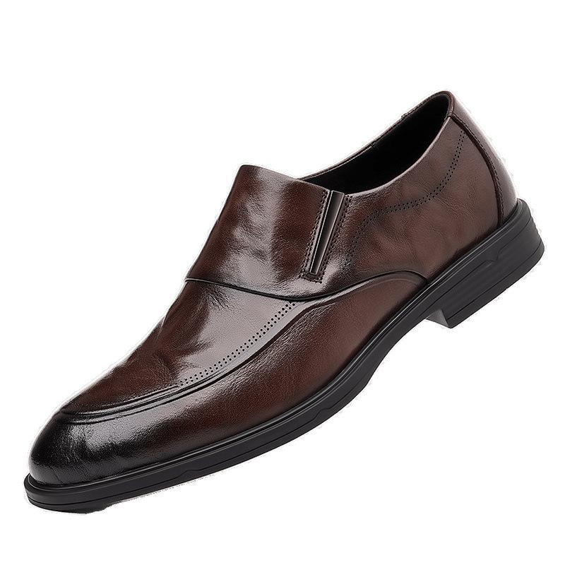 Men's leather high-end business dress casual leather shoes men's shoes soft leather British loafers factory