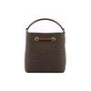 Michael Kors MK Suri Monogram Coulisse Tela e Pelle Borsa a Secchiello Donna borse Marrone Ghianda 35T0GU2C0B-200