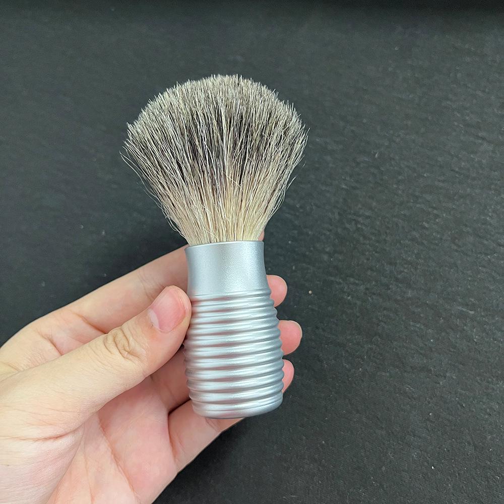 Men's Traditional Shaving Brush: Soft Bristle Nylon & Badger Hair for Beard.