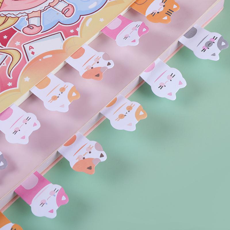 1 sztuka Kawaii Artykuły Papiernicze Kreskówkowe Zwierzęta Notatnik Zakładki Flagi Zakładki Indeksowe Karteczki Samoprzylepne Naklejki z Papieru Etykietowego