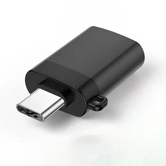 

Адаптер GIMIRO OTG USB C «папа» к USB «мама» Адаптер для телефона типа C, совместимый с устройствами USB A чёрный