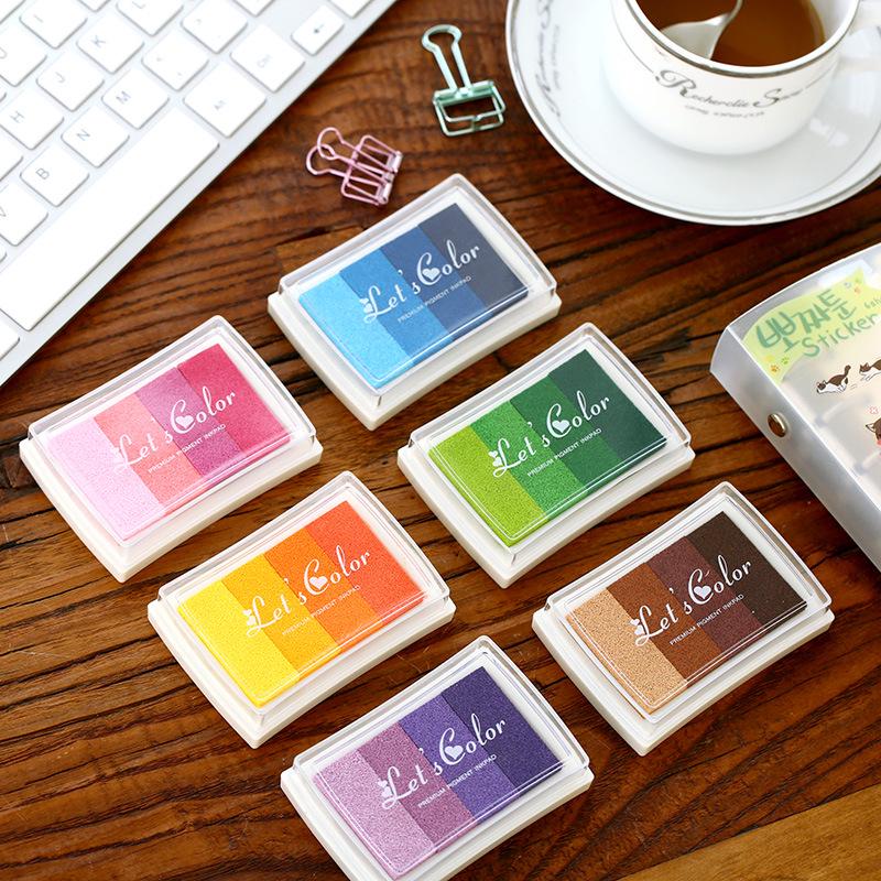 Stationery lets color gradient multi-colored inkpad multicolour inkpad let s color premium pigment inkpad