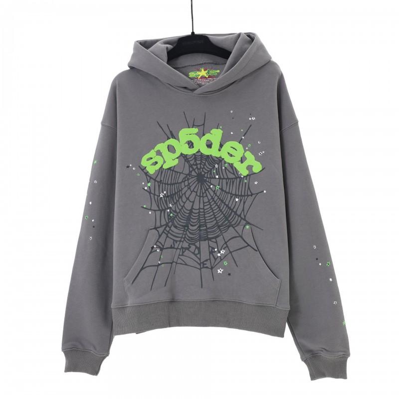 Sp5der 555 Hvězdný Potisk Mikina s Kapucí Set Unisex Streetwear Volný Střih Podzimní Ležérní Outfit