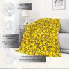 1pc Duck Pattern YellowDigital Print Fleece Blanket - Contemporary Style, Suitable for All Seasons, Perfect for Home, Travel, or Camping - M