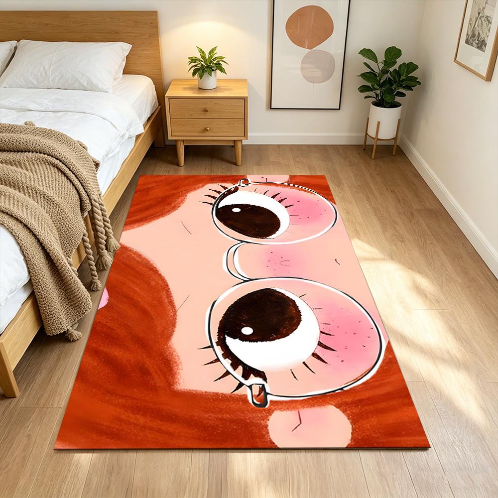 Whimsical Eyes With Glasses Non-Slip Home Carpet Design for Office Decor Living Room Gift