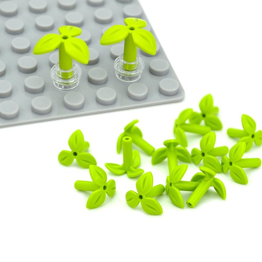 DIY Plants Bricks 37695 Carrot Leaves City House Garden Stem With 3 Leaves Grass Buildings Blocks Accesories MOC Parts Toys
