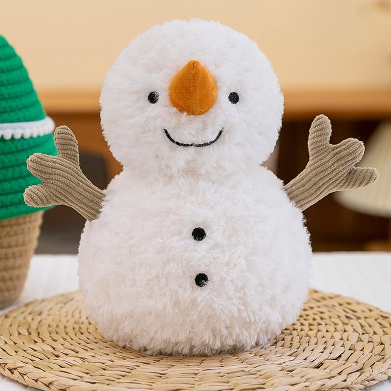 Snowman Plush Doll Hat Scarf Cartoon Bedroom Decoration Christmas Gifts Ornament