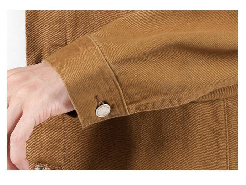 2026 Men's Trendy Loose Denim Jacket - Spring & Autumn Pure Cotton Workwear