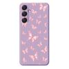 For Samsung Galaxy A16 5G/4G Case Pink Butterflies Pattern Printing Straight Edge TPU Phone Back Cover