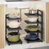 1pc Multi-Layer Pot Storage Rack Adjustable Under Sink Pan Holders Kitchen Accessories Organizer Shelves Household Cabinet Racks