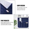 Blue Sofa Arm Storage Bag With Multiple Pockets Waterproof Polyester Oxford Cloth Quick Setups Living Room Organizers For Family Use