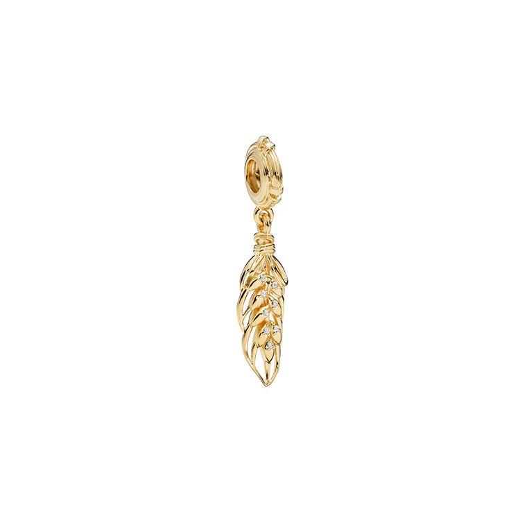 Pandora Shine Dynamic Grain Charm Unisex Charm 767586CZ Gold