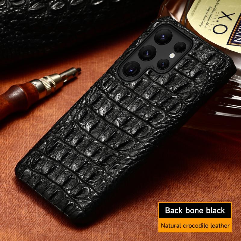 

Роскошный 100% натуральный чехол из крокодиловой кожи для Samsung Galaxy S25 S24 S22 S21 S23 Ultra Plus S25Ultra S24Ultra A55 5G For Galaxy S23 Ultra
