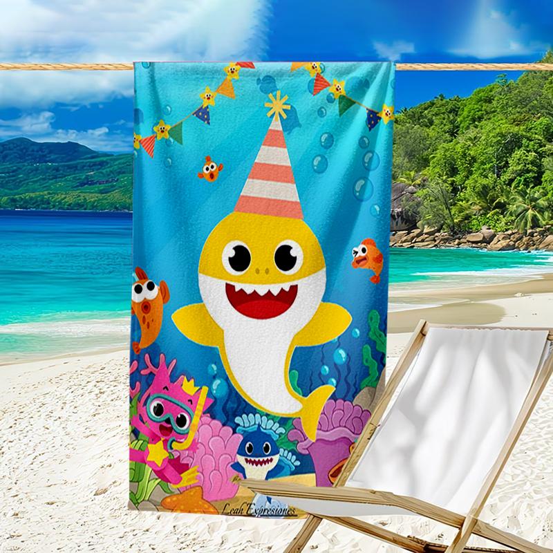 Ultra-Soft Beach Towel with Shark Theme,Ideal for Pool - Camping, Diving - Perfect Travel Essential, Vibrant Beach Towel.